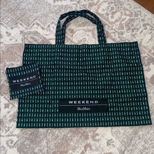 MaxMara Weekend Black and Green Tote